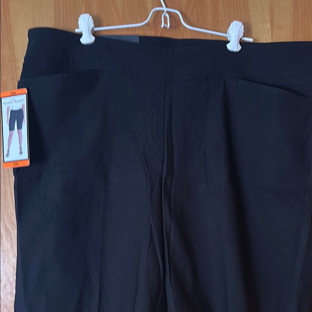 Black pull on shorts